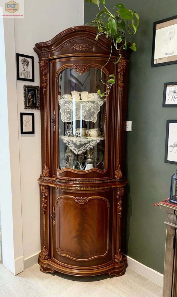 Mẫu tủ trang trí nhỏ gọn TR23 đặt góc giá tốt